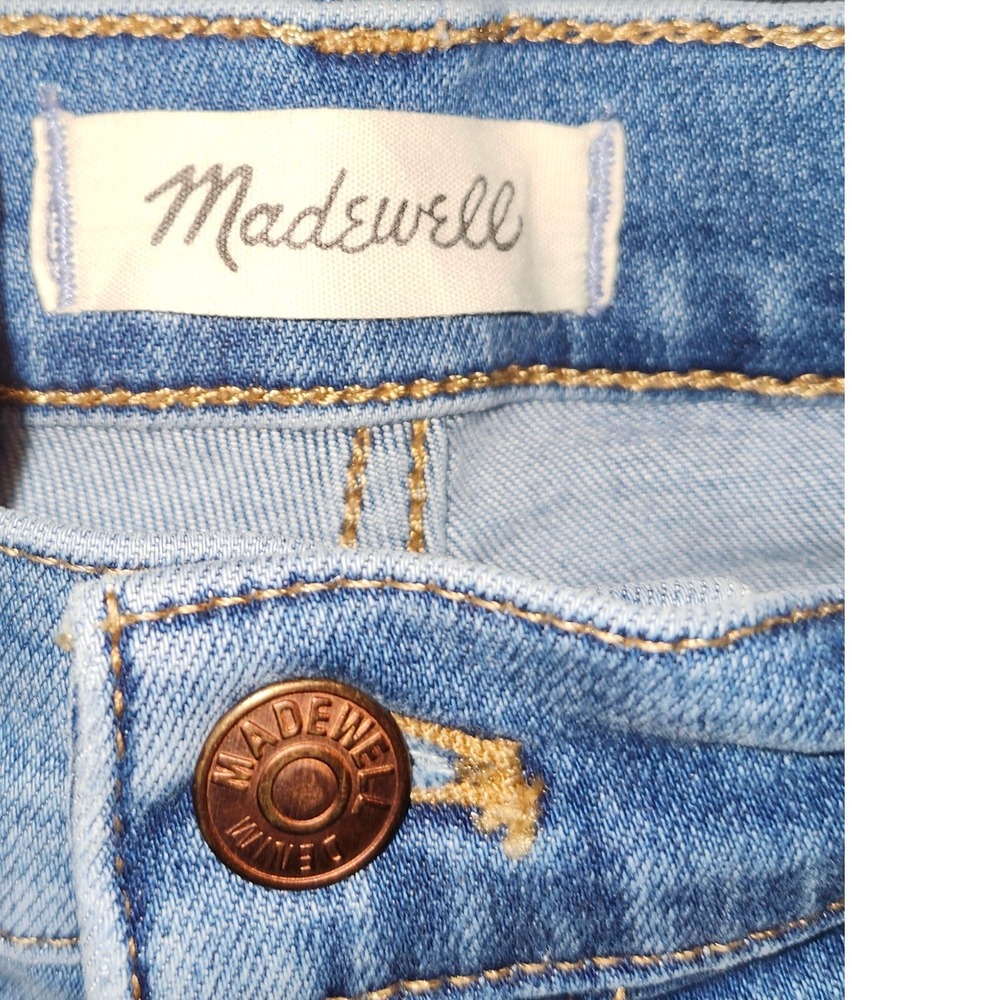 Madewell Roadtripper High Rise Skinny Jeans Medium Blue Wash 28P Petite - Picture 3 of 4